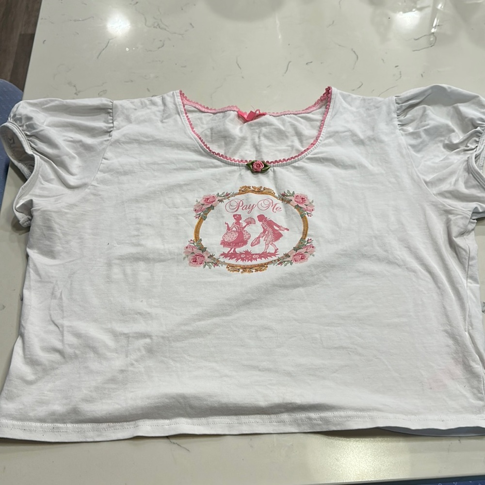 Sugar thrillz puff sleeve crop top
